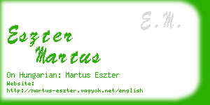 eszter martus business card